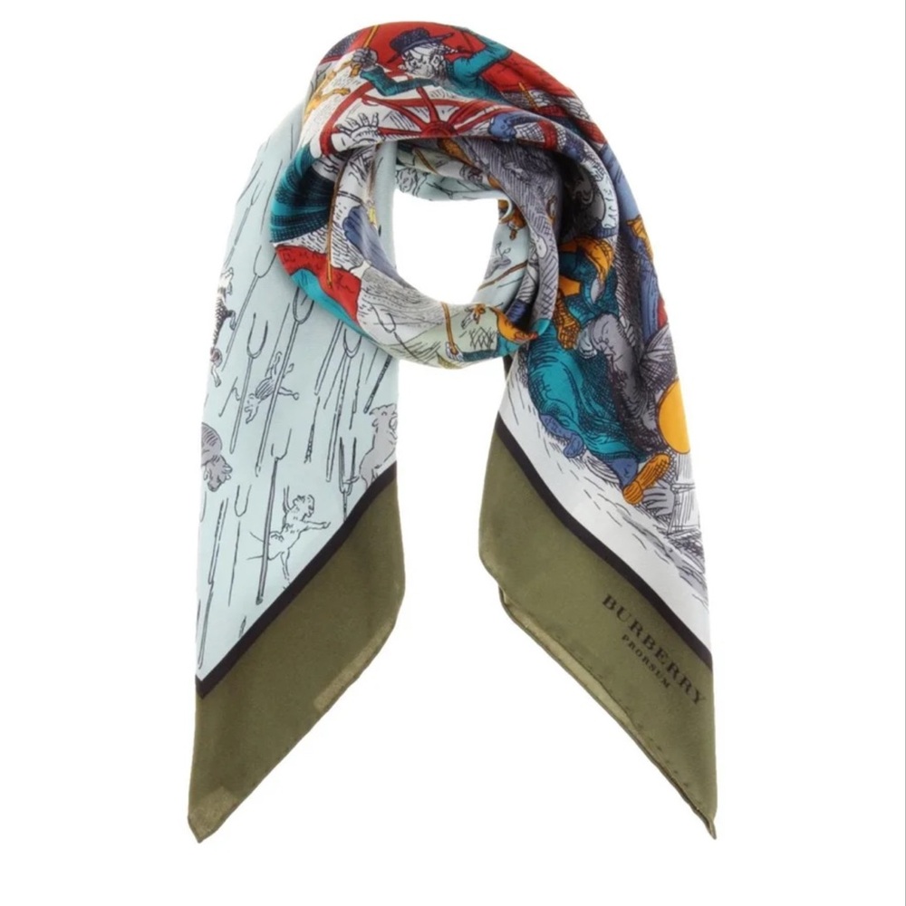 Burberry Multicolor Silk Scarf